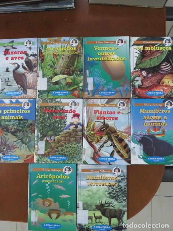 Libros antiguos: Lote 10 libros infantiles &rdquo;A Nosa Natureza&rdquo; - Naturaleza y Animales (Falta vol. 10) - A Nosa Terra