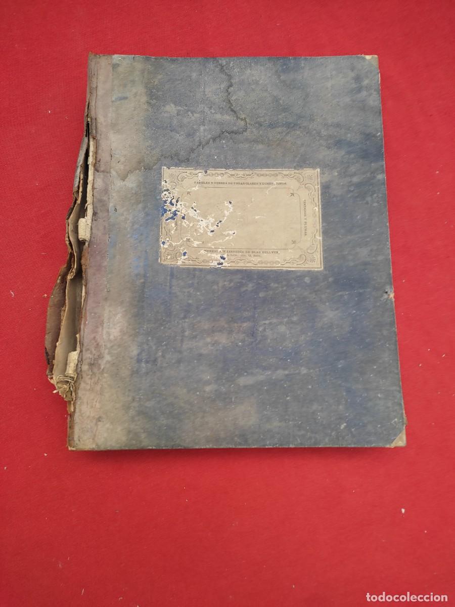 Libros antiguos: antiguo libro antiguo para registro de partos o nacimientos - imprenta Blas Bellver - Jativa
