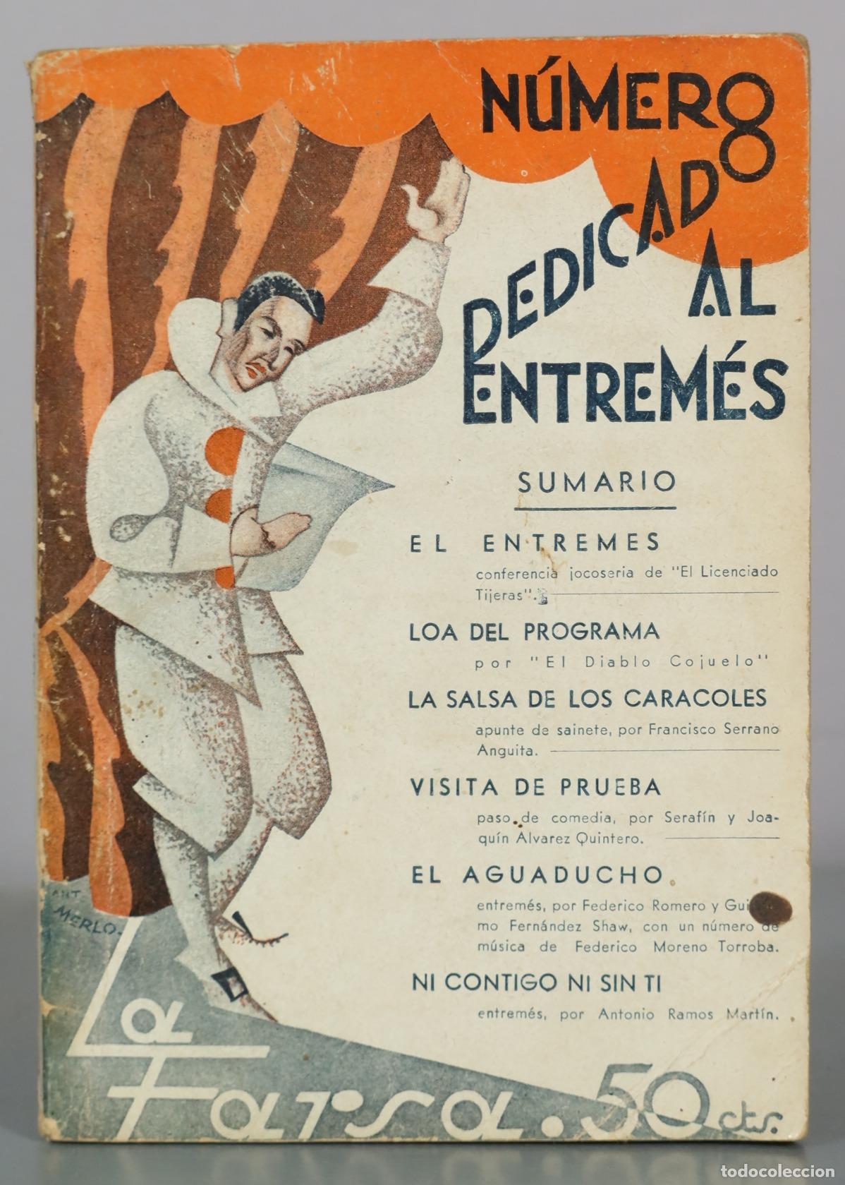 Libros antiguos: La Farsa - N&uacute;mero dedicado al entrem&eacute;s -