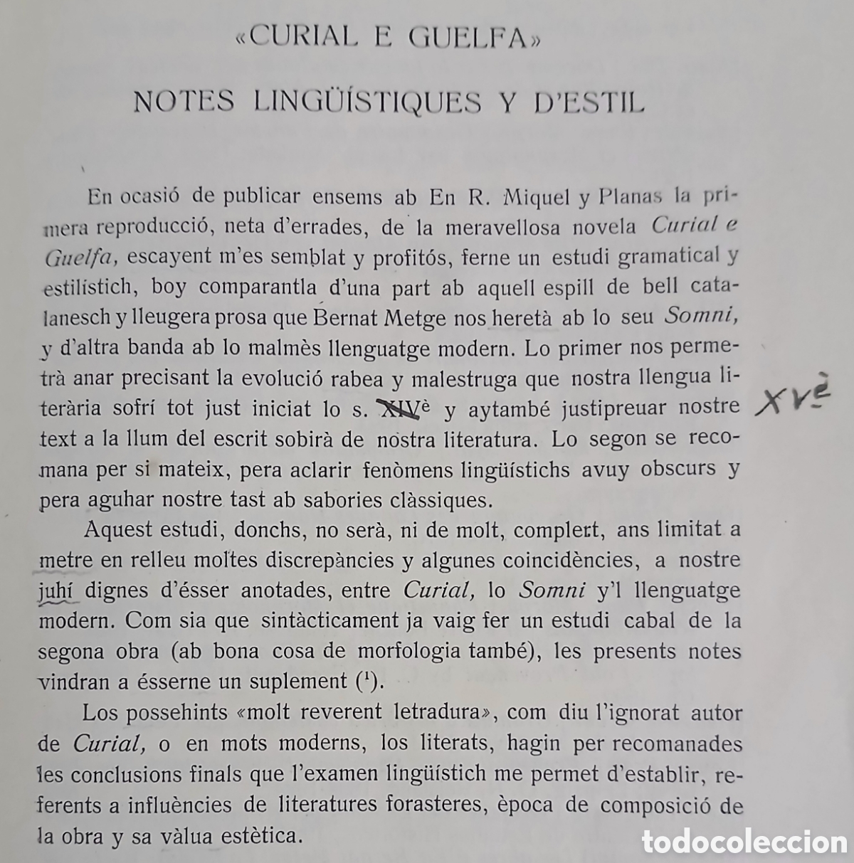 Libros antiguos: &rdquo;CURIAL E GUELFA&rdquo; NOTES LING&Uuml;&Iacute;STIQUES Y DESTIL - Foto 7