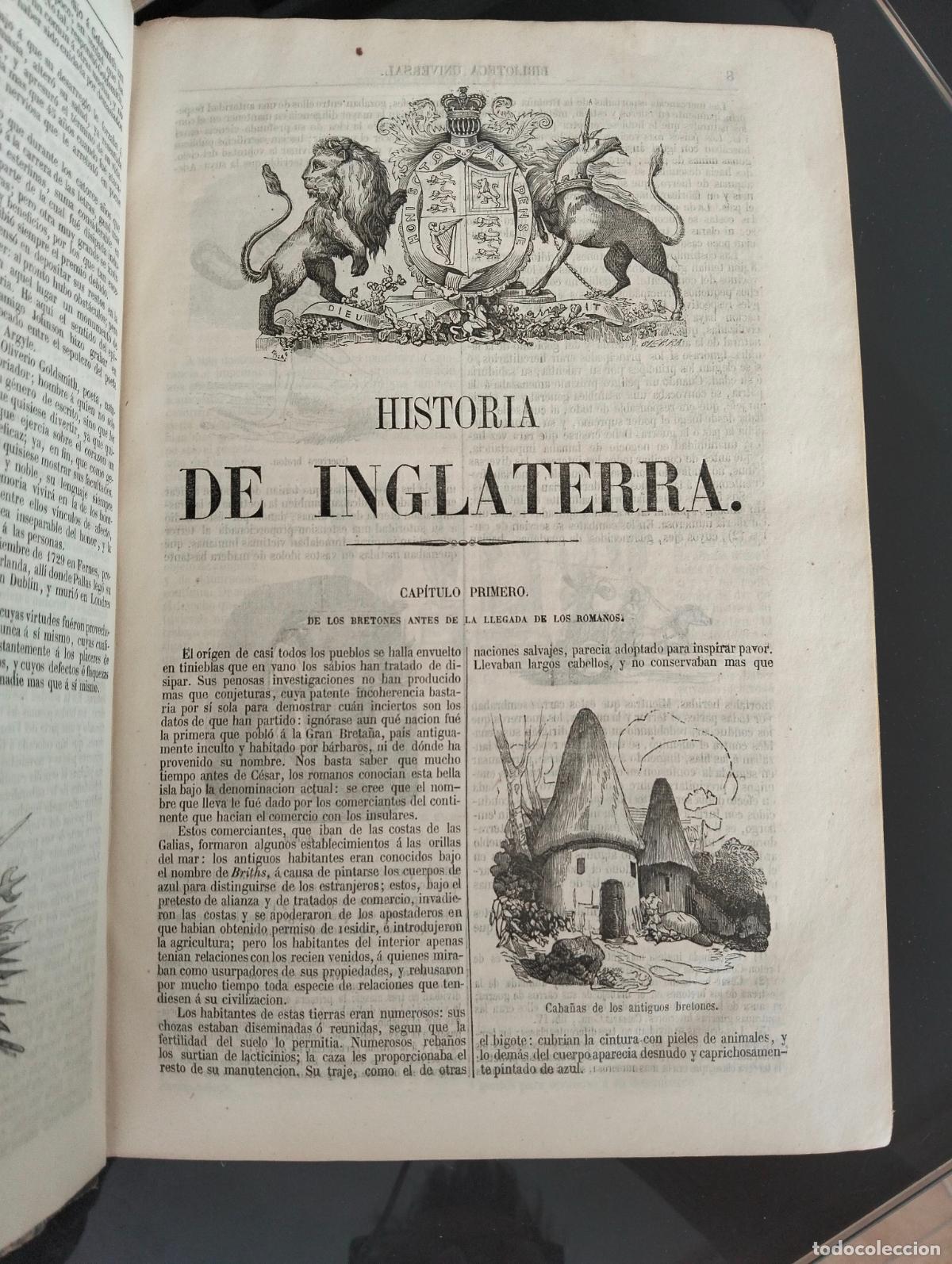 Libros antiguos: Historia de inglaterra. Oliverio Goldsmith, Madrid, Imp. Semanario Pintoresco, 1853. VISITA CATALOGO