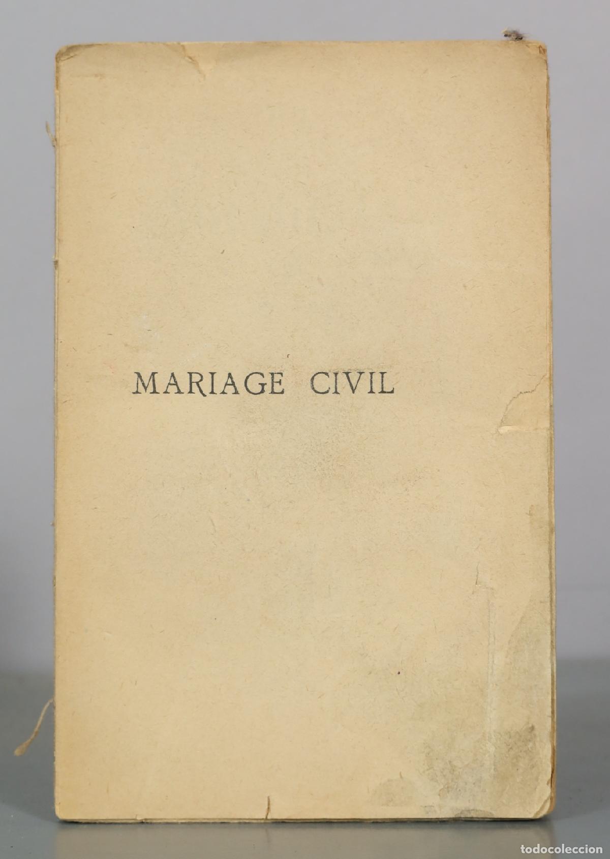 Libros antiguos: Mariage Civil - Maryan - Gautier et Languereau