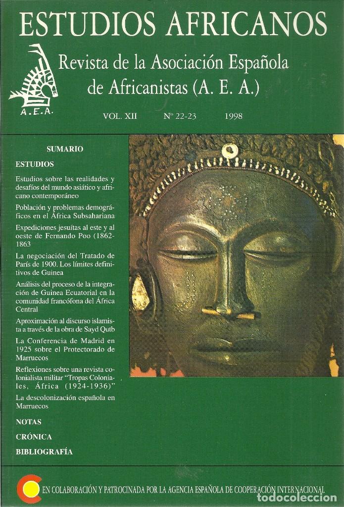 Libros: Estudios Africanos - Revista de la AEA, Vol XII, No 22-23, 1998 - Foto 1 - 207471880