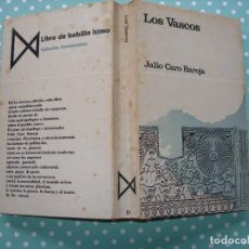 Libros: LOS VASCOS / JULIO CARO BAROJA / ANTROPOLOGÍA. Lote 339346398