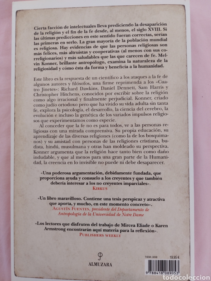 Libros: La Especie Espiritual Melvin Konner - Foto 2