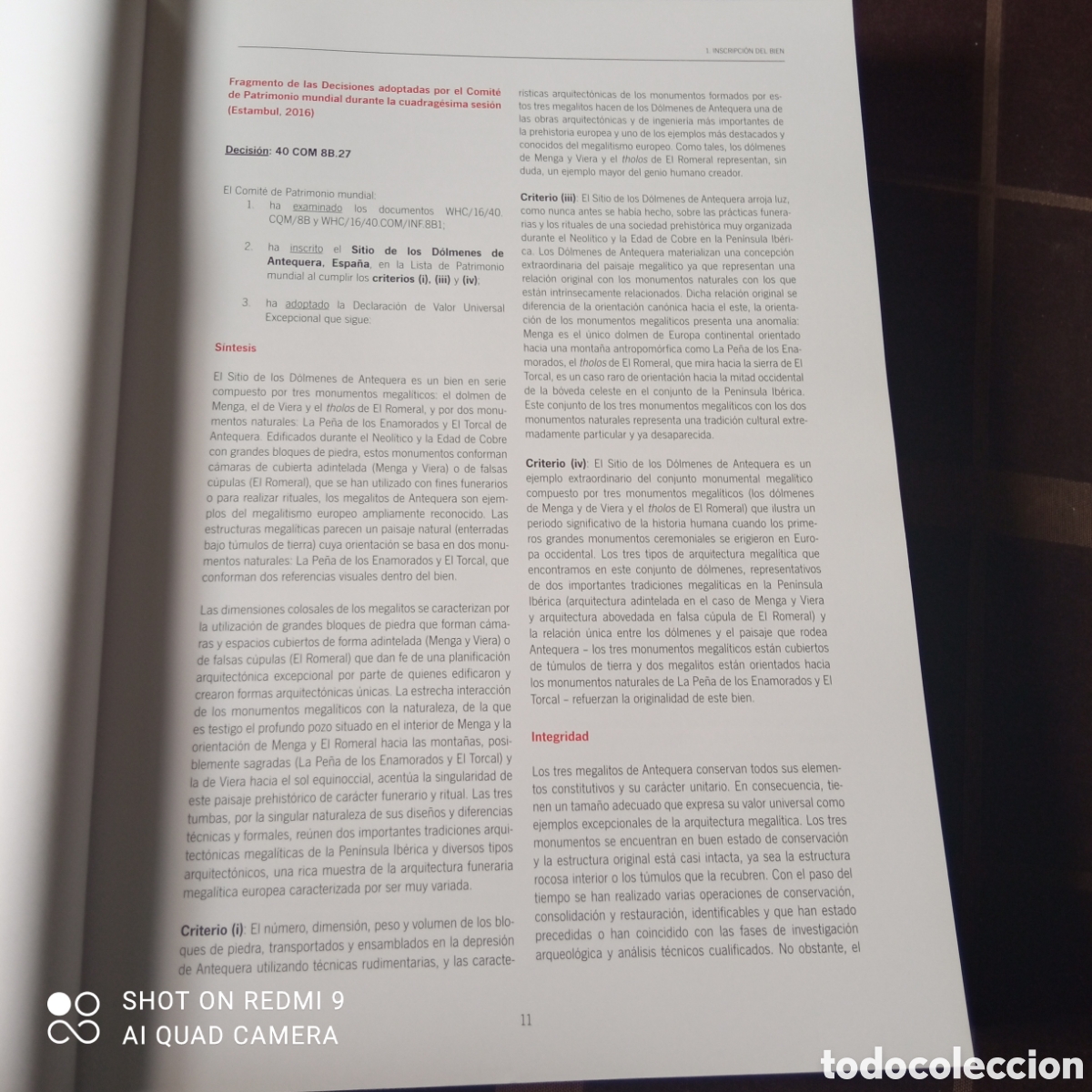 Libros: Sitio de los d&oacute;lmenes de Antequera. - Foto 3