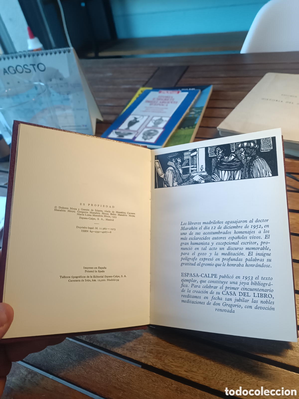 Libros: Gregorio MARA&Ntilde;&Oacute;N EL LIBRO Y EL LIBRERO ESPASA CALPE 1973 casa del libro - Foto 3