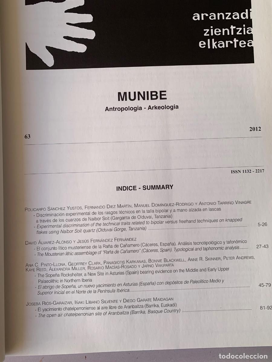 Libros: Munibe. Antropolog&iacute;a-ArKeologia - Foto 3