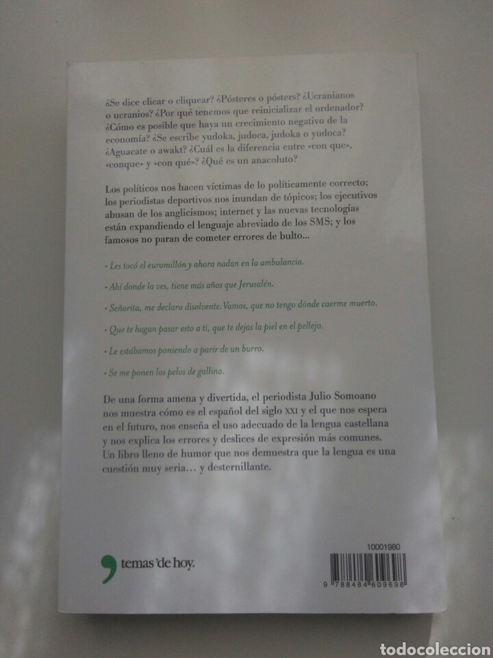 Libros: DESLENGUADOS, c&oacute;mo utilizar correctamente el espa&ntilde;ol, de Julio Somoano. - Foto 2