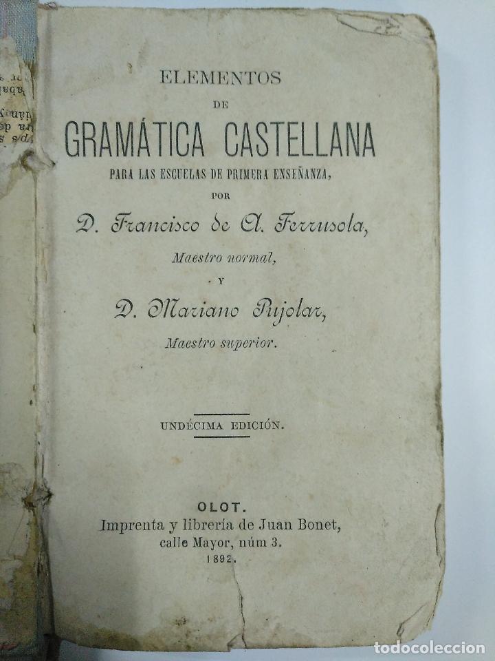 Libros: Libro de Gram&aacute;tica Castellana del 1892 - Foto 2