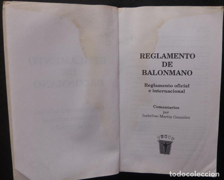 Libros: Balonmano-Reglamento Oficial Comentado,1996,FLASH BOOKS - Foto 3