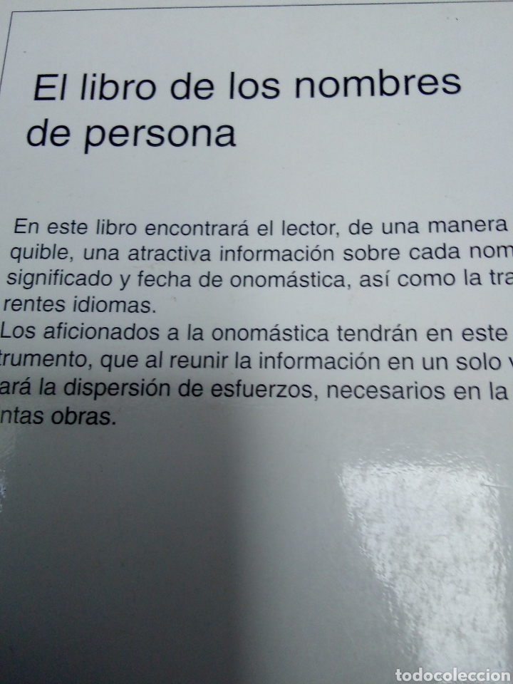 Libros: Libro de los nombres de personas - Foto 2