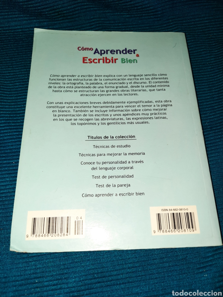 Libros: LIBRO , COMO APRENDER A ESCRIBIR BIEN , DANIEL RUIZ G&Oacute;MEZ, EDITORIAL LIBSA, 2004 - Foto 5