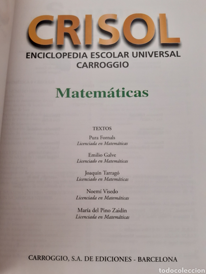 Libros: Crisol. Enciclopedia Escolar Carroggio - Foto 4
