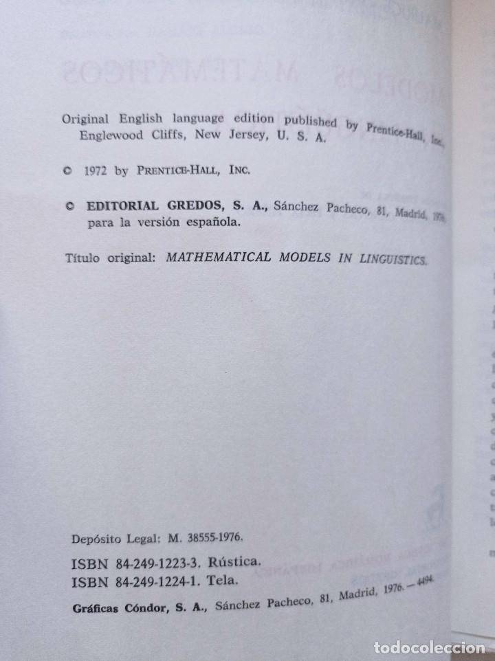 Libros: Modelos matematicos en linguistica Maurece Gross - Foto 2