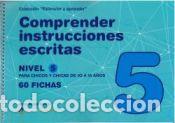 Libros: COMPRENDER INSTRUCCIONES ESCRITAS - NIVEL 5 - Jarque Garc&iacute;a, Jes&uacute;s