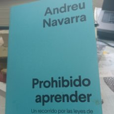 Livros: BARIBOOK C37 PROHIBIDO APRENDER ANDREU NAVARRA NUEVOS CUADERNOS ANAGRAMA. Lote 371202591