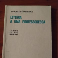 Libros: LETTERA A UNA PROFESSORESSA. Lote 401539269
