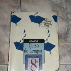 Libros: LIBRO ANAYA CURSO DE LENGUA 8• E.G.B.