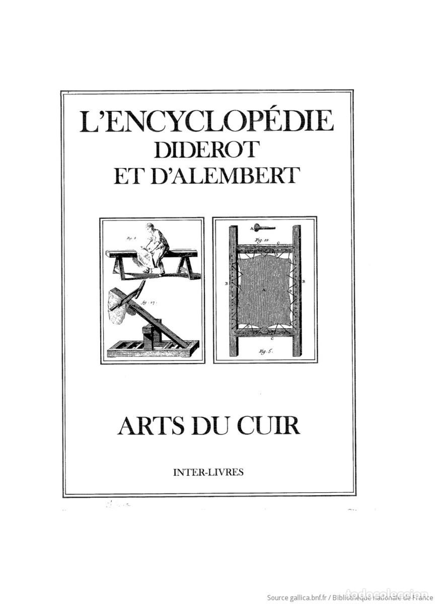 Libros: DIDEROT ET D&acute;ALEMBERT - ART DU CUIR - Foto 1
