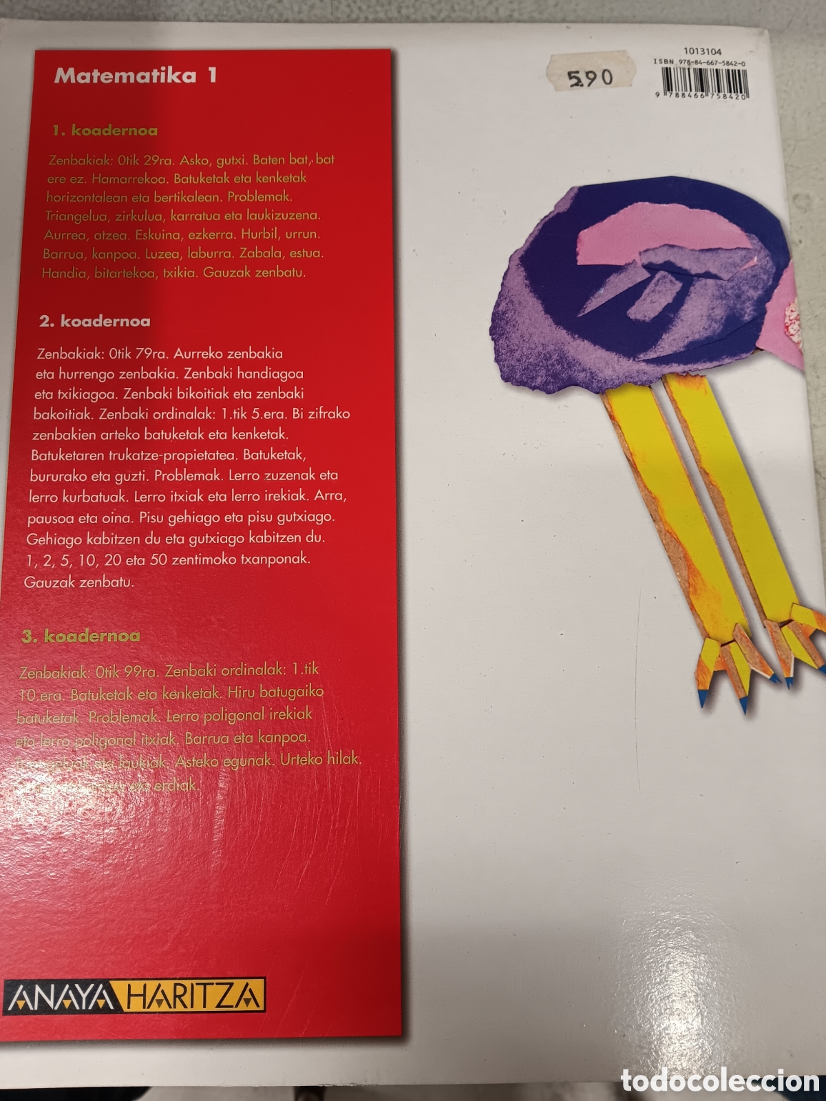 Libros: Matematika 1 lehen hezkuntza. - Foto 2