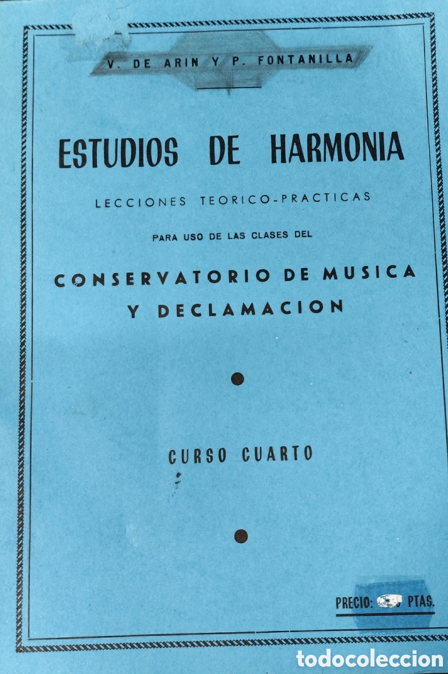 Libros: Estudios de Harmonia. V. De Arin y P. De Fontanilla - Foto 4