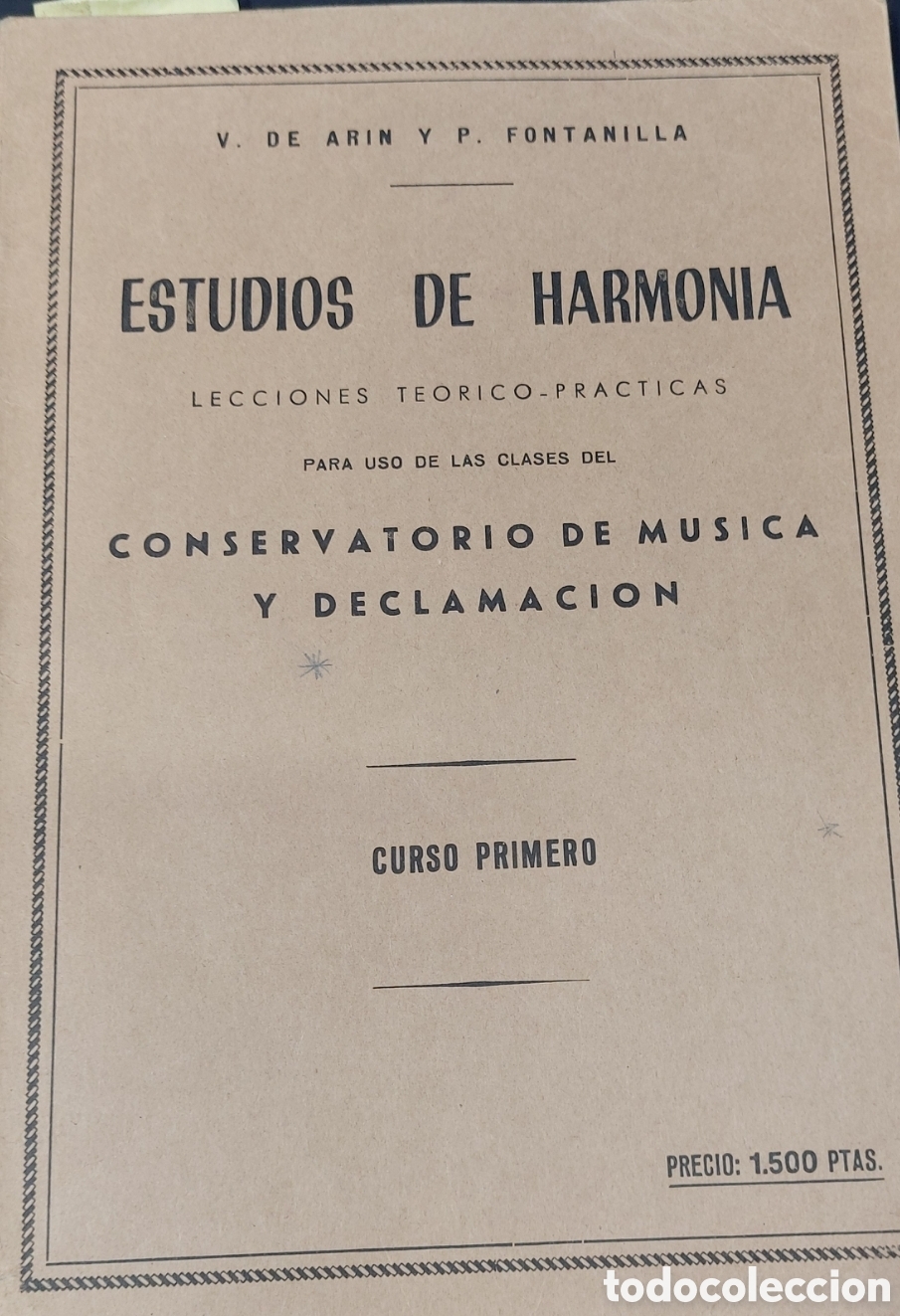 Libros: Estudios de Harmonia. V. De Arin y P. De Fontanilla - Foto 1