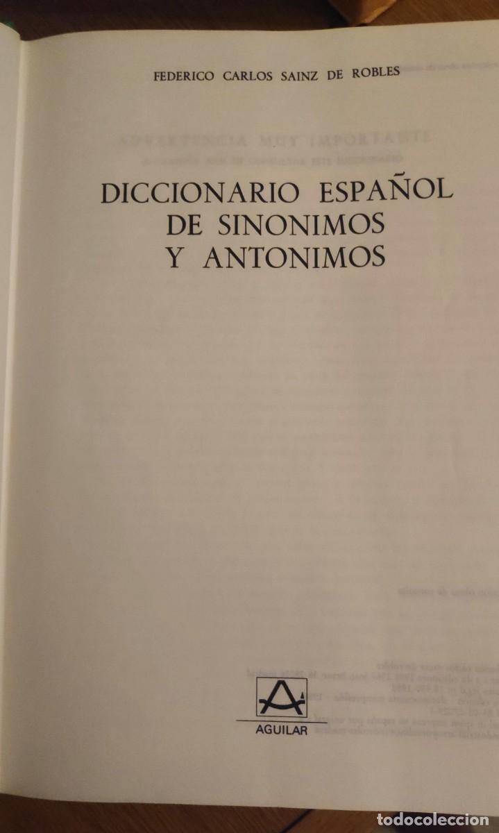 Libros: DICCIONARIO ESPA&Ntilde;OL DE SIN&Oacute;NIMOS Y ANT&Oacute;NIMOS - Foto 2