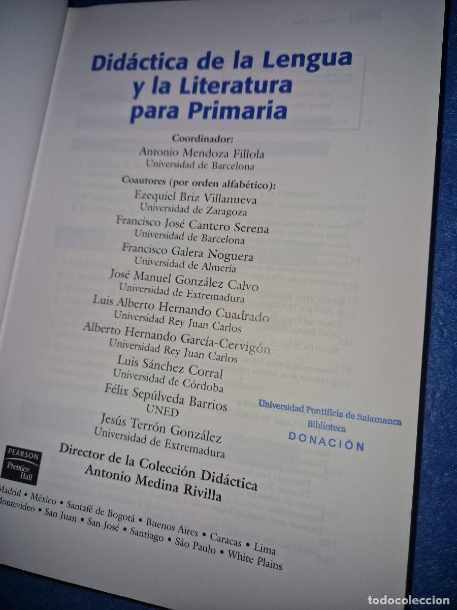 Libros: DIDACTICA DE LA LENGUA Y LA LITERATURA - Foto 3