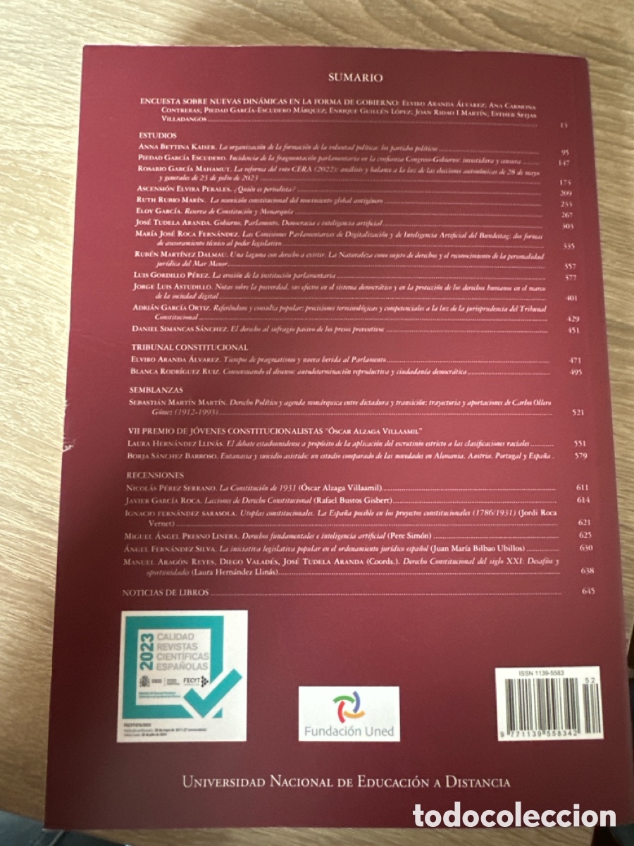 Libros: Teor&iacute;a y Realidad constitucional N 52 - Foto 2