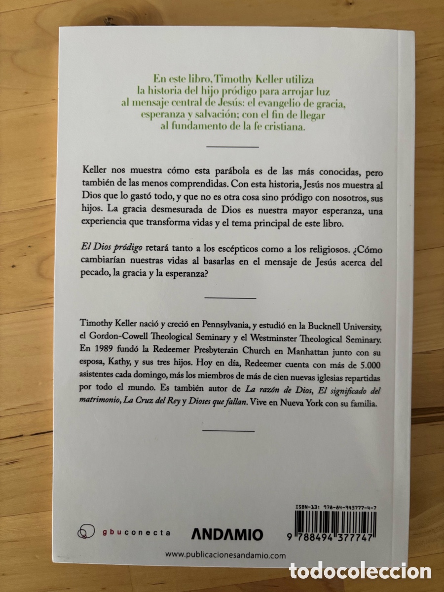 Libros: El Dios pr&oacute;digo &ndash; Timothy Keller (como nuevo) - Foto 2
