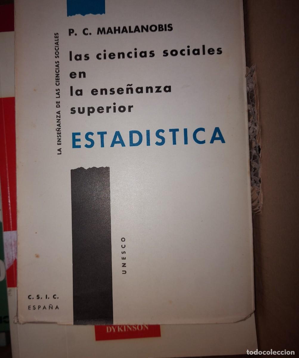 Libros: LAS ciencias sociales en la ense&ntilde;anza superior estadistica / p.c. mahalanobis