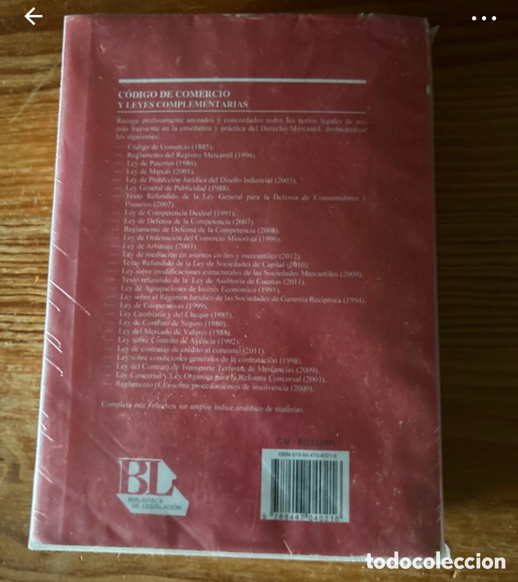 Libros: C&oacute;digo de Comercio y leyes complementarias - Foto 2
