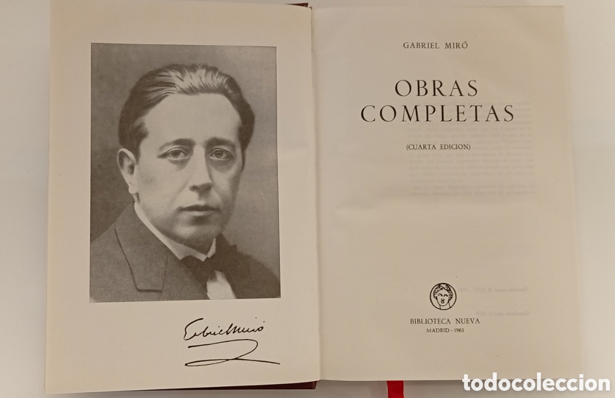Libros: .LIBRO OBRAS COMPLETAS GABRIEL MIRO - Foto 5