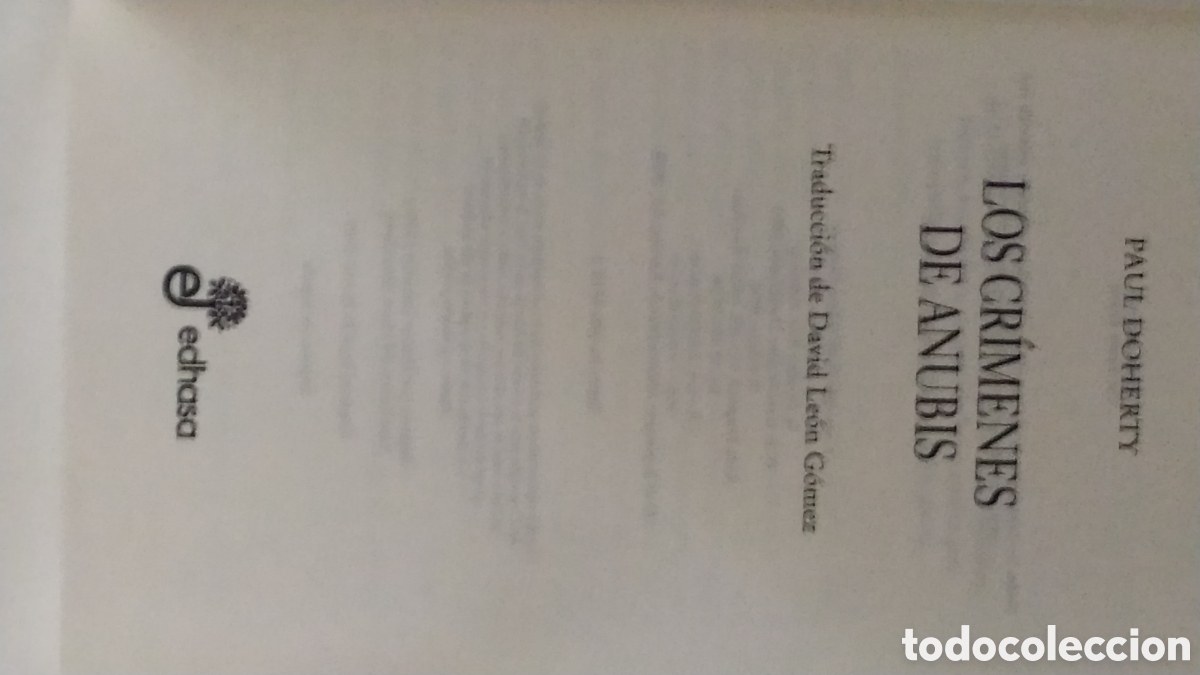Libros: LIBRO LOS CR&Iacute;MENES DE ANUBIS PA&Uacute;L DOHERTY - Foto 4