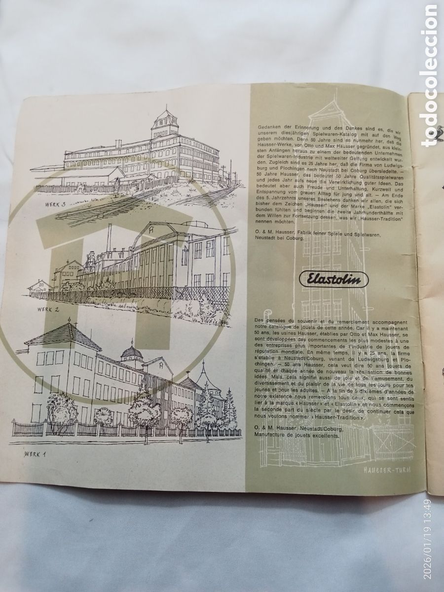Libros: Cat&aacute;logo Elastolin ( 1912-1962) 43 p&aacute;ginas - Foto 2
