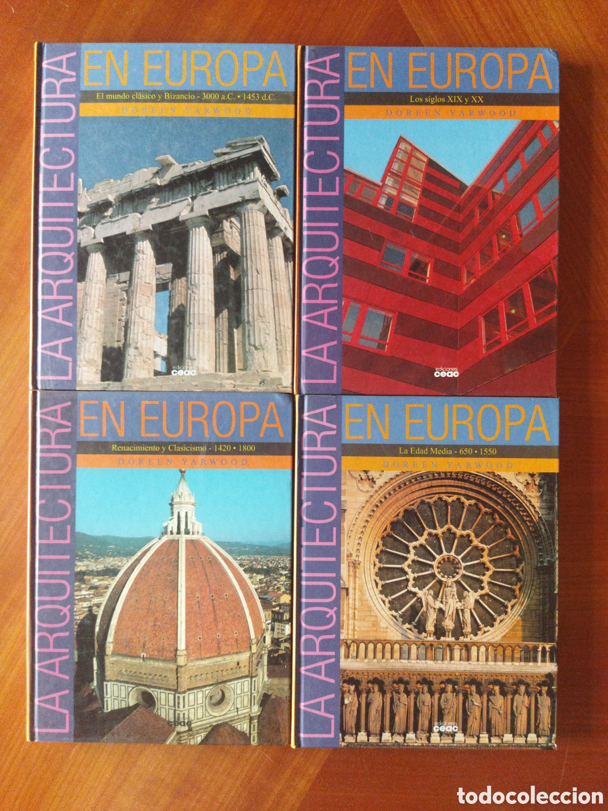 Libros: La Arquitectura en Europa (4 tomos. El mundo cl&aacute;sico, La Edad Media, Renacimiento, Siglos XIX-XX