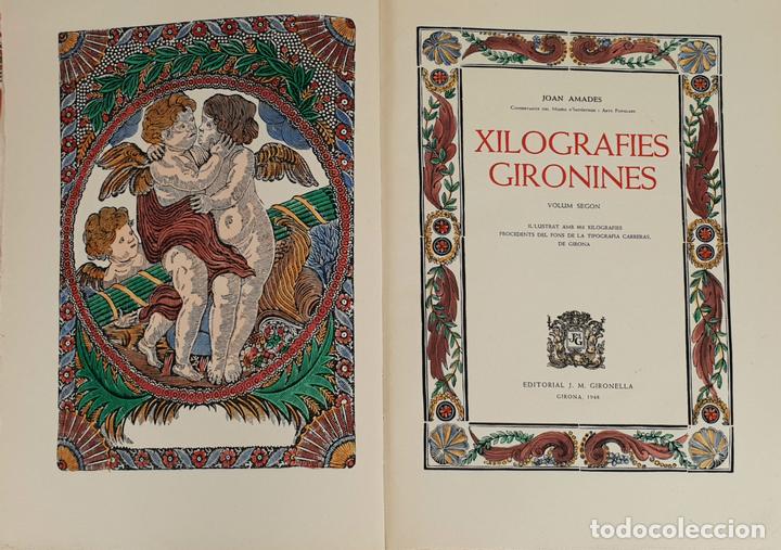 Libros: XILOGRAFIES GIRONINES. JOAN AMADES. EDIT. J.M. GIRONELLA. 2 VOL. 1947-1948. - Foto 1 - 133220002