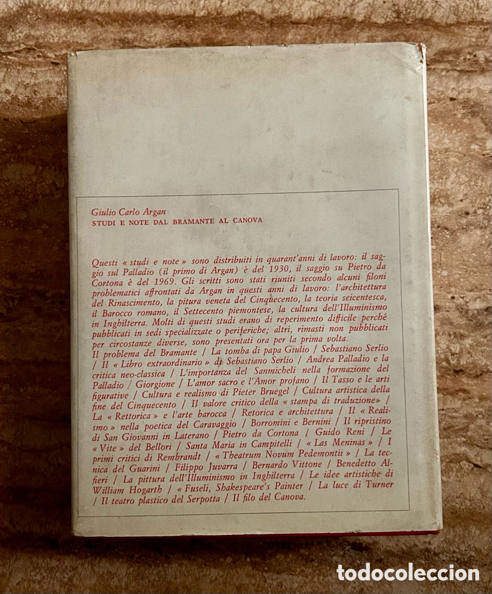 Libros: DAL BRAMANTE AL CANOVA-ARGAN-1970 - Foto 2