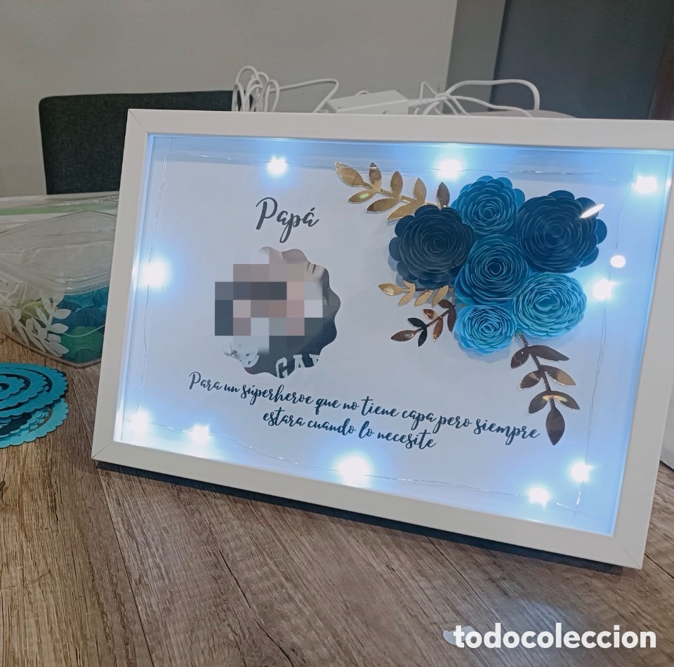 Libros: Cuadro flor esquina hecho a mano