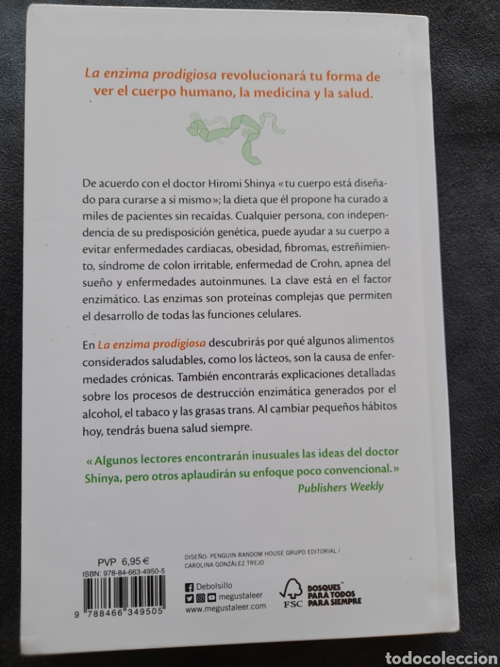 Libros: La enzima prodigiosa. Hiromi Shinya - Foto 2