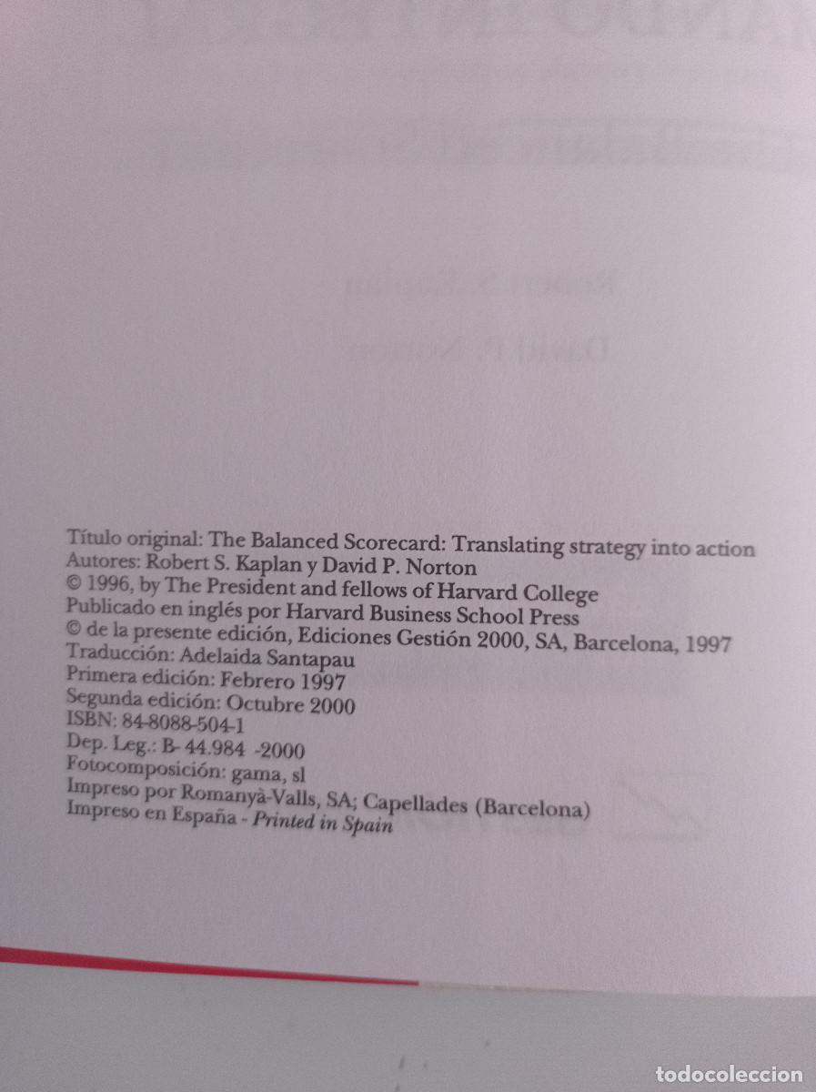 Libros: Cuadro de mando integral Robert S. Kaplan (Autor), David P. Norton - Foto 5