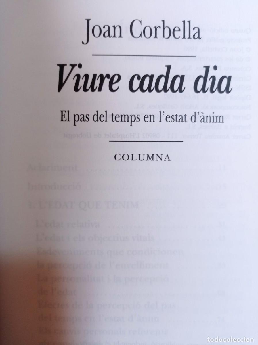 Libros: Viure Cada Dia Joan Corbella en Catal&aacute;n 1997 - Foto 3