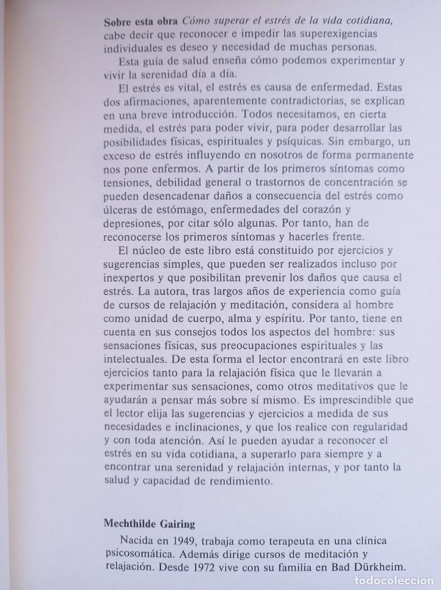 Libros: C&oacute;mo superar el estr&eacute;s de la vida cotidiana ,Mechthilde. Gairing - Foto 2