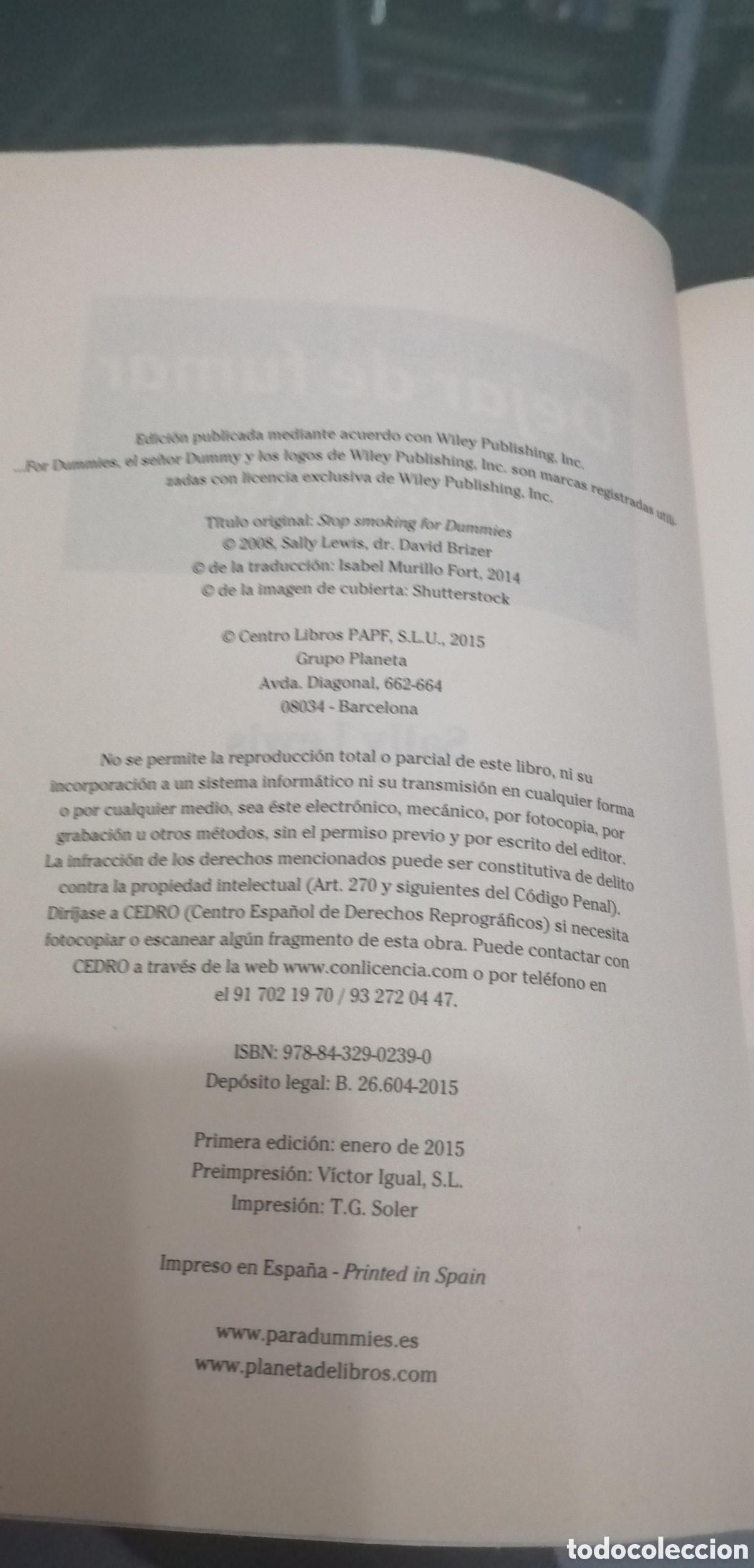 Libros: Dejar de fumar para Dummies Sally Davis y Dr. David Brizer Edici&oacute;n 2015 - Foto 6