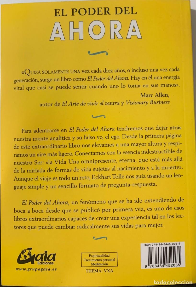 Libros: EL PODER DEL AHORA, ECKHART TOLLE, GAIA EDICIONES - Foto 2