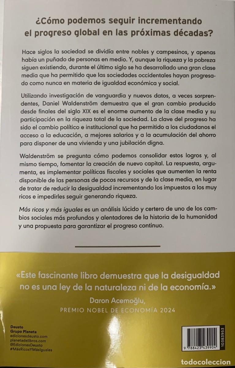 Libros: M&Aacute;S RICOS Y M&Aacute;S IGUALES, DANIEL WALDENSTROM, DEUSTO S.A. EDICIONES - Foto 2