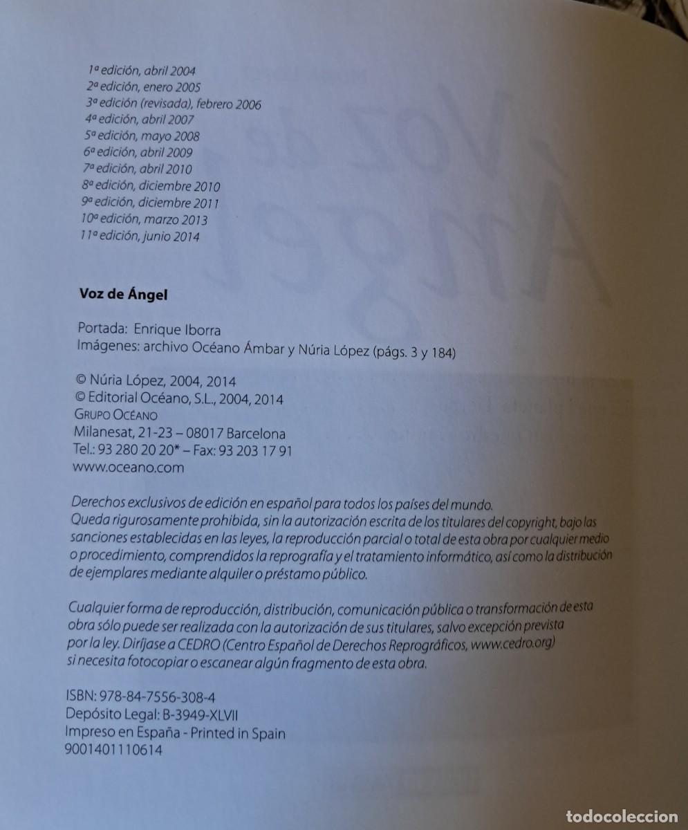 Libros: VOZ DE ANGEL Nuria Lopez Encuadernado - Foto 3