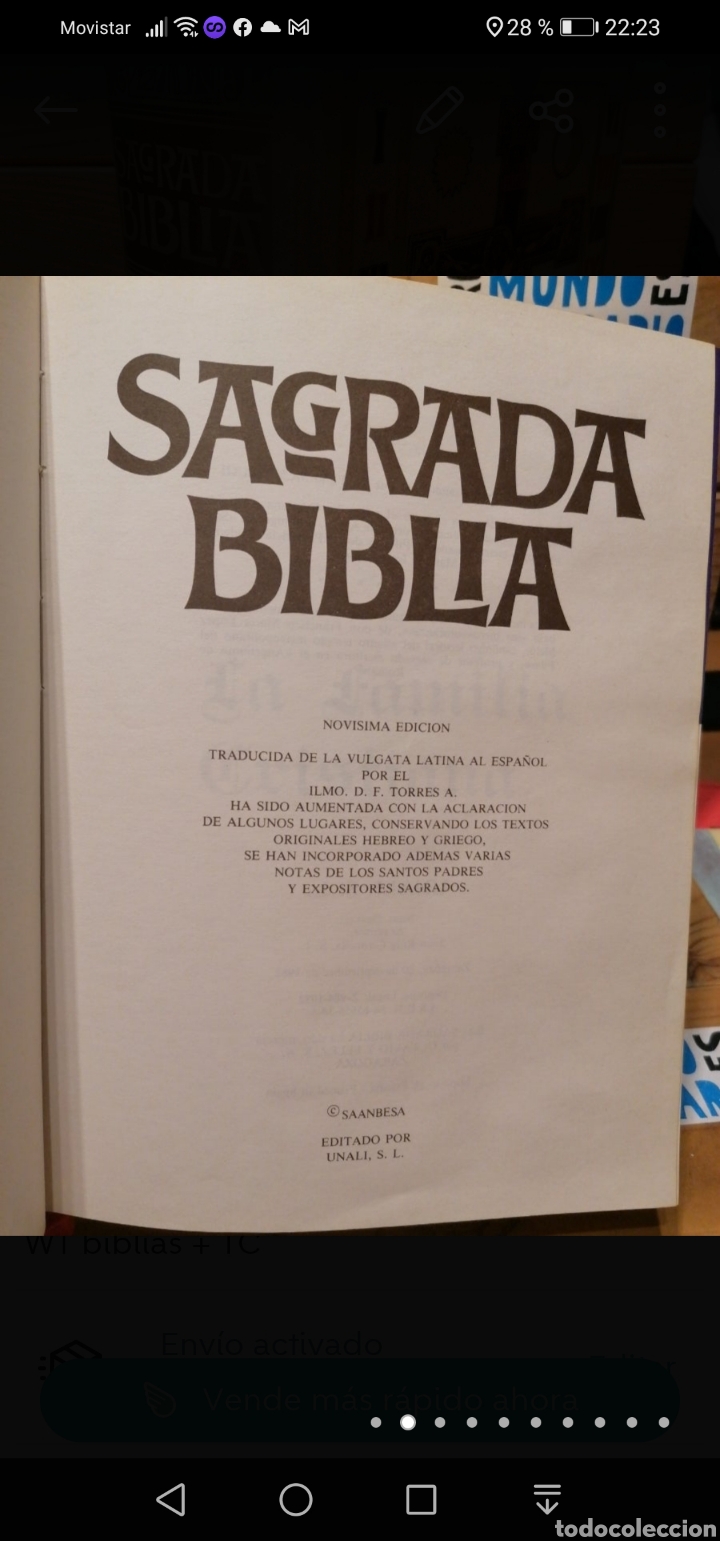 Libros: Sagrada Biblia - Foto 9 - 303965618