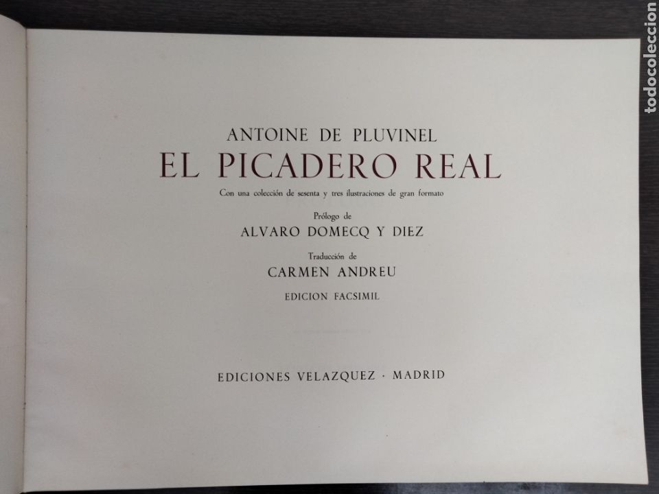 Libros: Libro Facsimil El Picadero Real de Antoine de Pluvinel - Foto 8